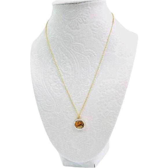 MK Gold Plated Designer Necklace - Picture 6 of 10